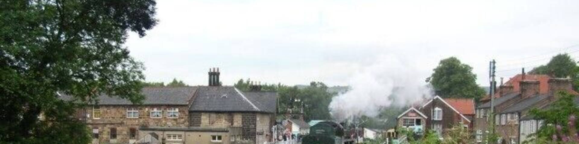 Grosmont Station Viewed from next to the tunnel under Lease Rigg.