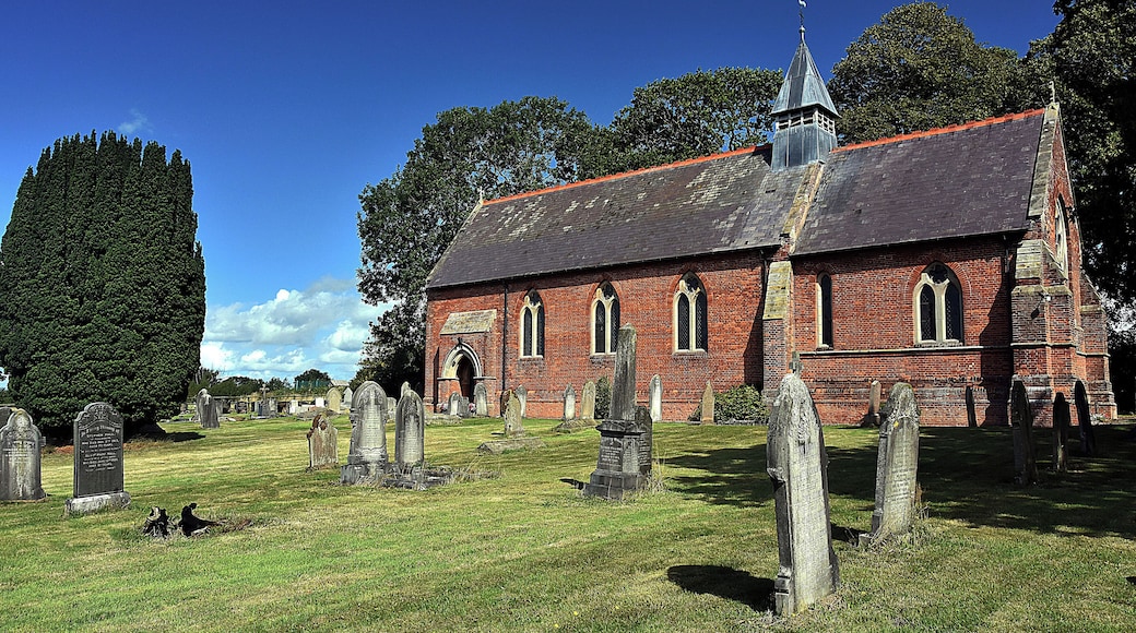 St Mary's parish church, Whixall, Shropshire, seen from the south