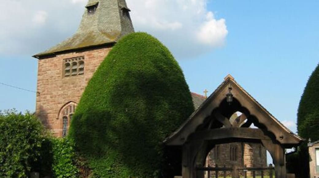 St Wenefrede's parish church, Bickley, Cheshire, seen from the southwest