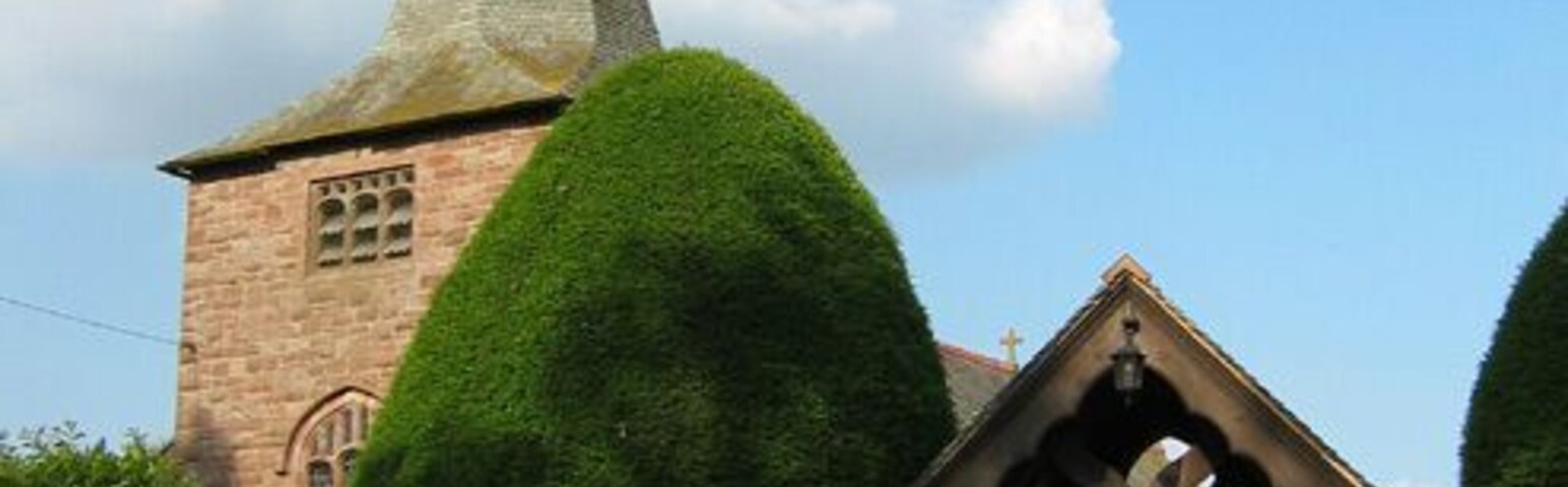 St Wenefrede's parish church, Bickley, Cheshire, seen from the southwest