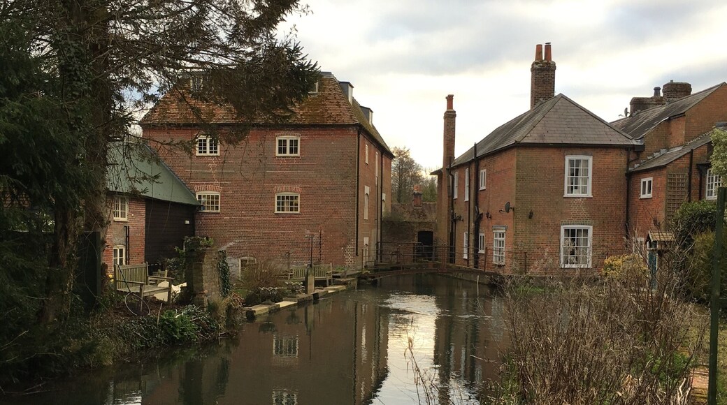Photo of the back of the Mill taken from the garden just a little up river