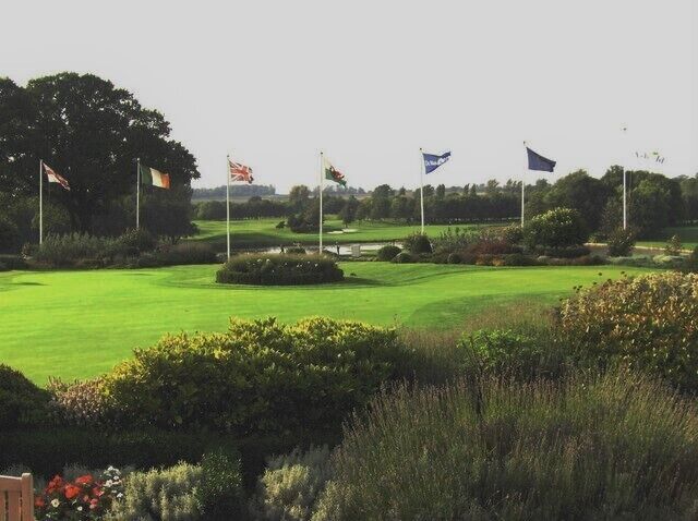 The Belfry - Brabazon 18th. Looking out over putting green to the 18th. Many Ryder Cup memories made here!
