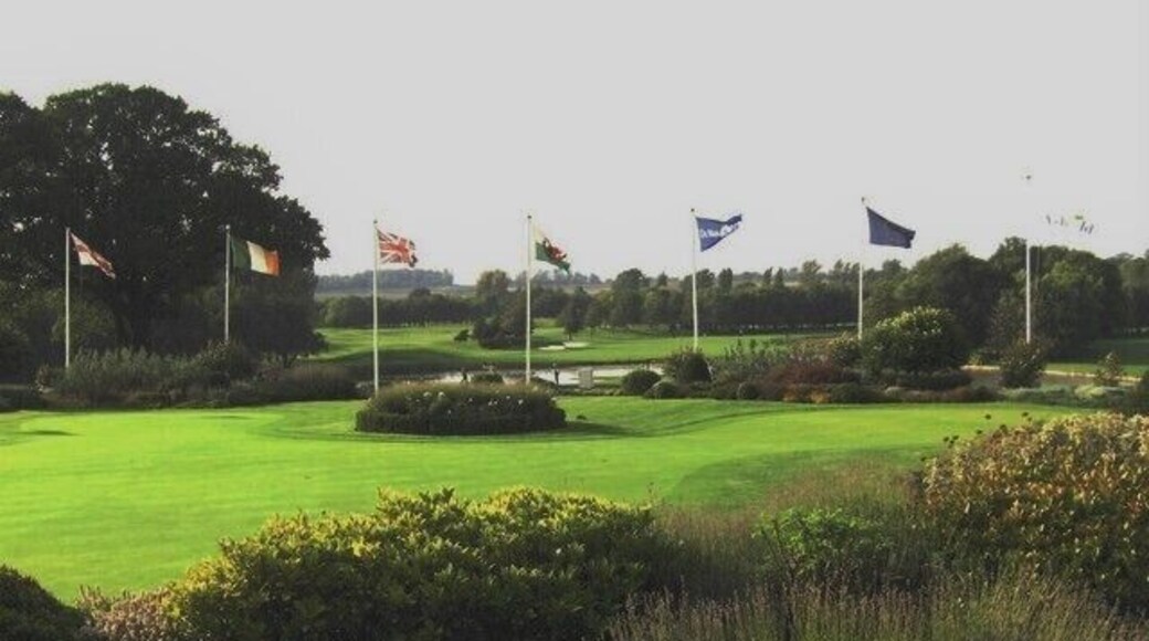 The Belfry - Brabazon 18th. Looking out over putting green to the 18th. Many Ryder Cup memories made here!