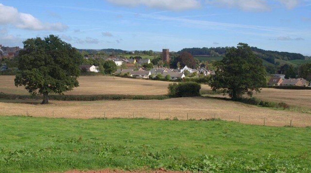 View towards Wiveliscombe. From the same path as 1520431, taken near Culverhay Farm and looking across the same fields towards the town in ST0827.