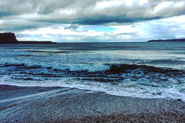Stormy skies over Ballycastle, Northern Ireland.