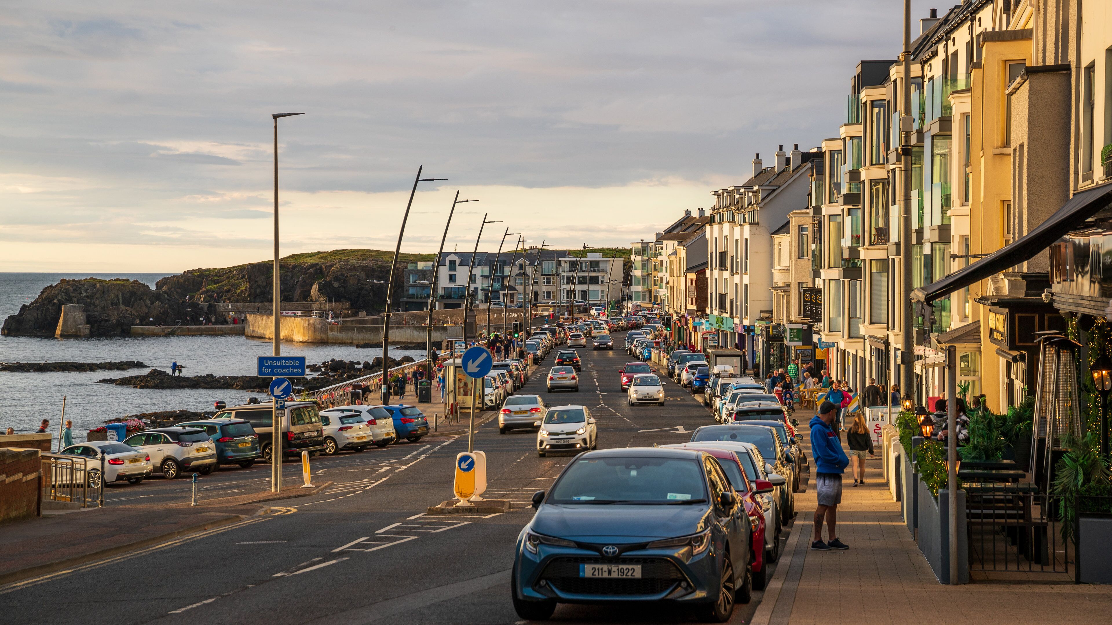 Portstewart featuring general coastal views and a coastal town