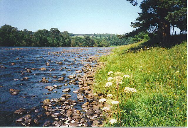 The River Dee at Kincardine O'Neil. There was once a ford by this spot.