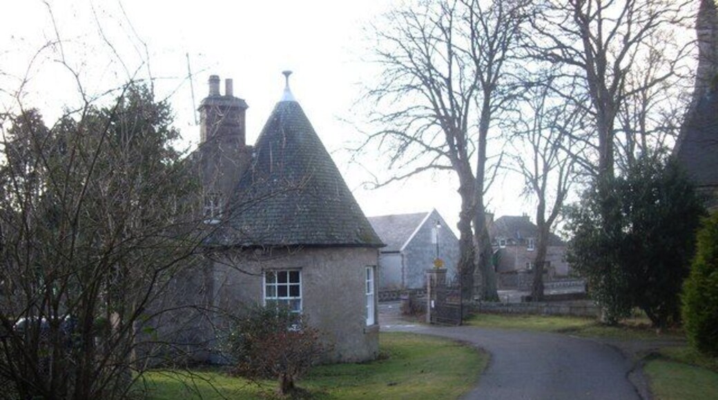 Kincardine Lodge Exit to North Deeside road from Kincardine House driveway.