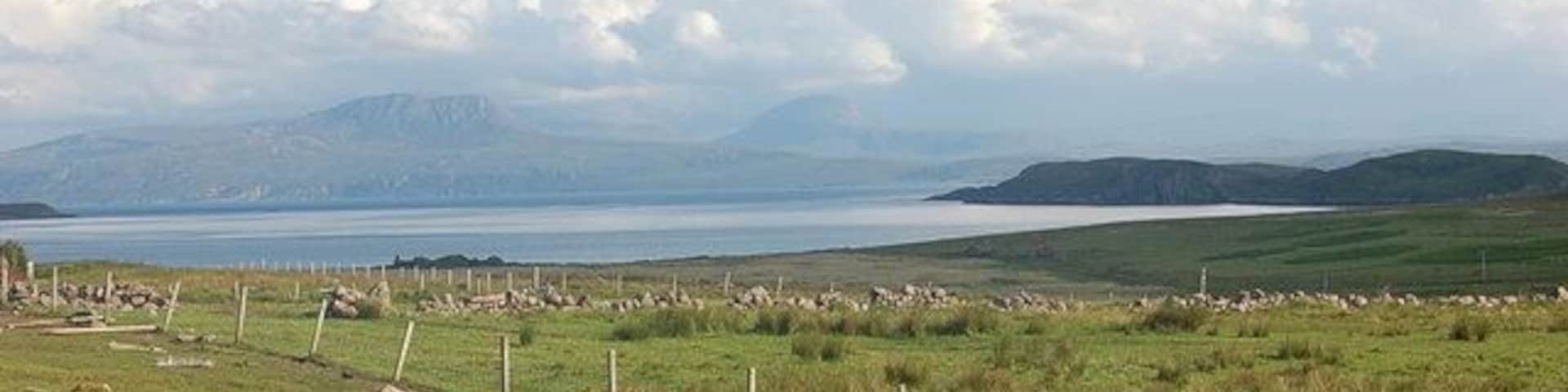 View across Loch Broom past Horse Island, Achiltibuie View from Greenhill across Loch Broom in Achiltibuie. Further details see www.achiltibuiecottages.wordpress.com