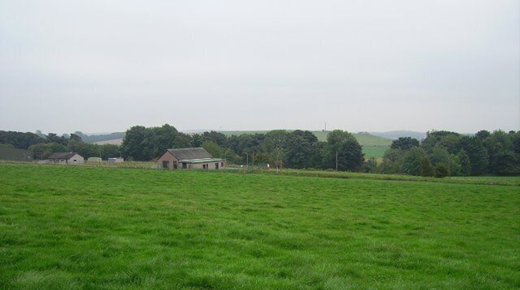 Field and waterworks. Waterworks, Gartmorn Dam.