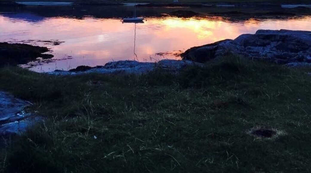 Waking up to this sunrise from my little tent in Arisaig on the West coast of Scotland - heaven on Earth!