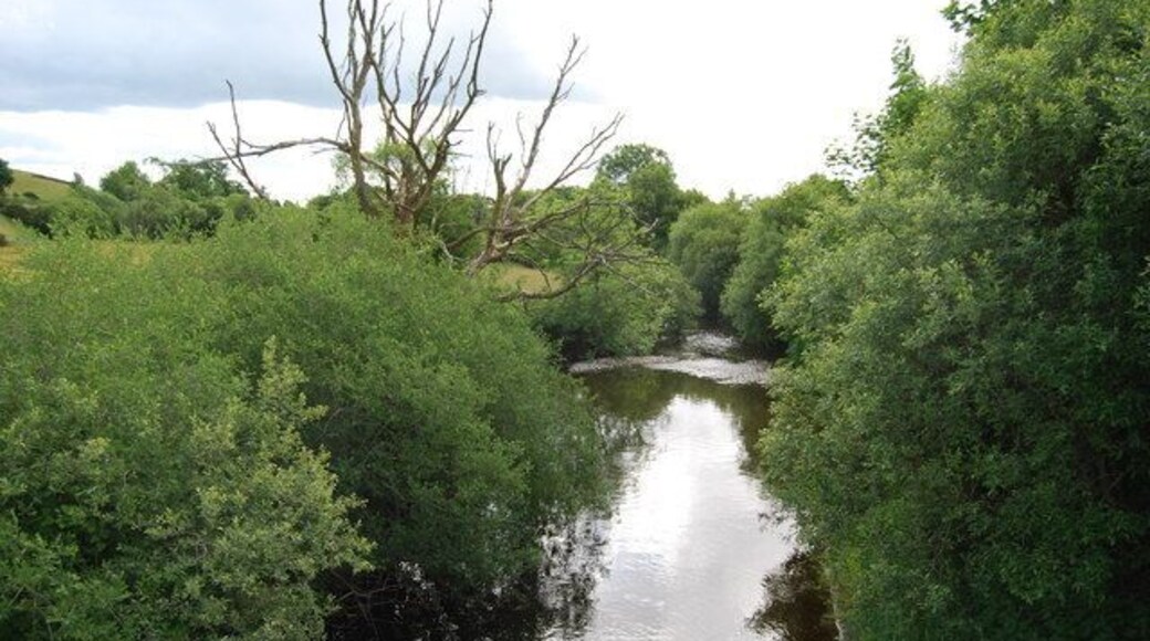 Summer view of the River Annan south from Barnhill Bridge