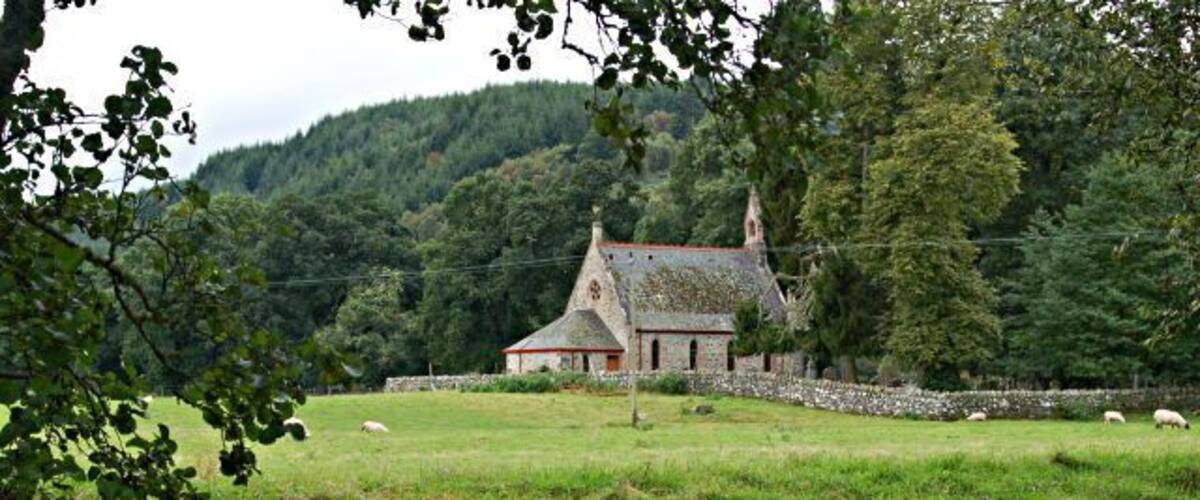 Struy Church From the flood banks of the Farrar