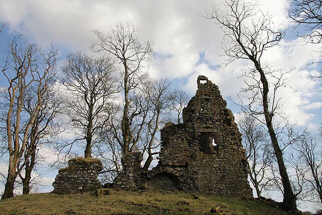 Crawford Castle The ruins on an artificial mound date from the 17th century but there were earlier buildings on the site. It is also known as Tower Lindsay.