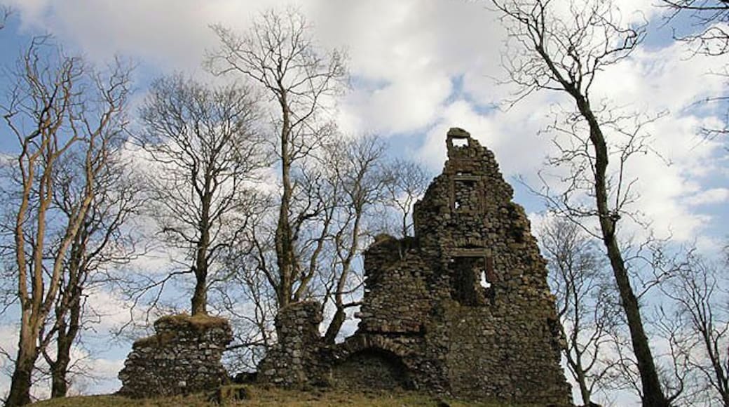 Crawford Castle The ruins on an artificial mound date from the 17th century but there were earlier buildings on the site. It is also known as Tower Lindsay.