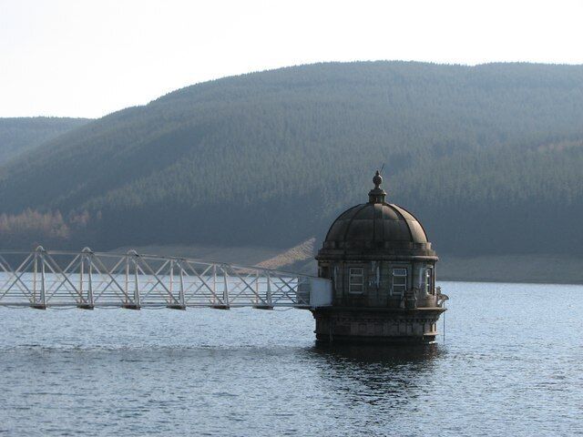 Water intake tower at Talla Reservoir. A much more appealing water intake tower than that at the Meggat reservoir! See 1194290