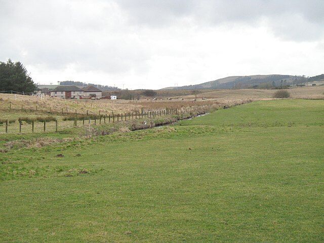 Glade Burn, Thankerton Burn draining damp farmland. Near the confluence with the Clyde.