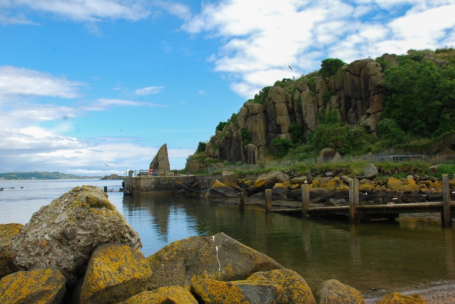Inchcolm Island just off of Edinburgh. There are ruins of an old abbey in the island too.