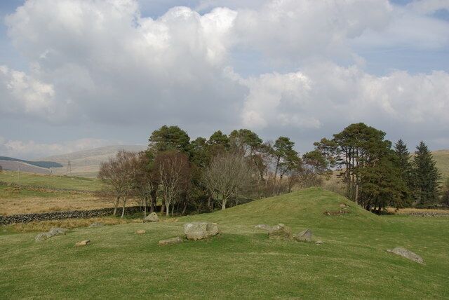 Stone Circle at Holm of Daltallochan A circle of 13 whinstone boulders