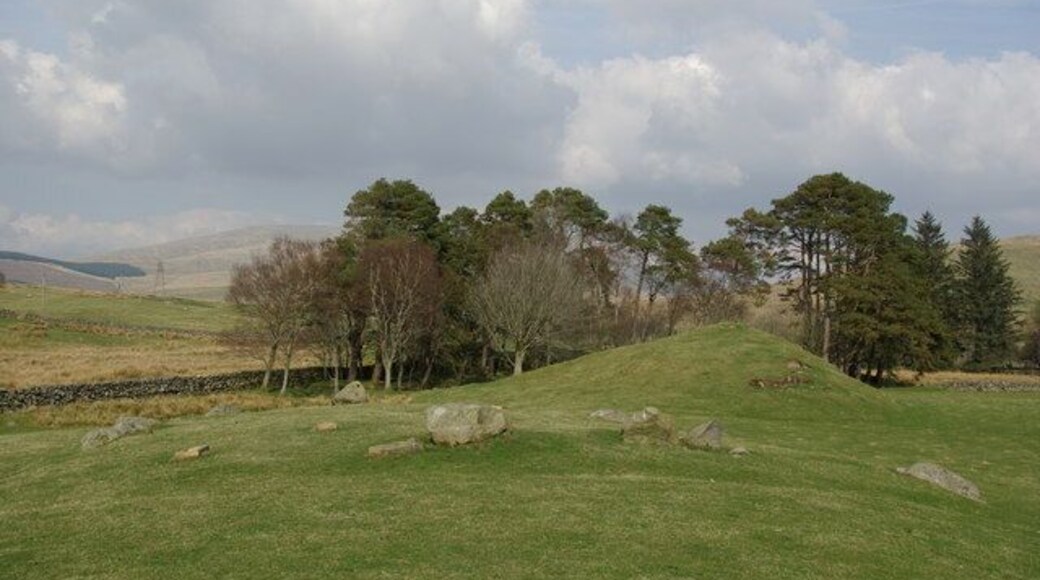 Stone Circle at Holm of Daltallochan A circle of 13 whinstone boulders