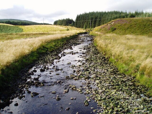 Carsphairn Lane upstream from Lamloch Bridge The level of this lane is artificially controlled by hydro electric operations.
