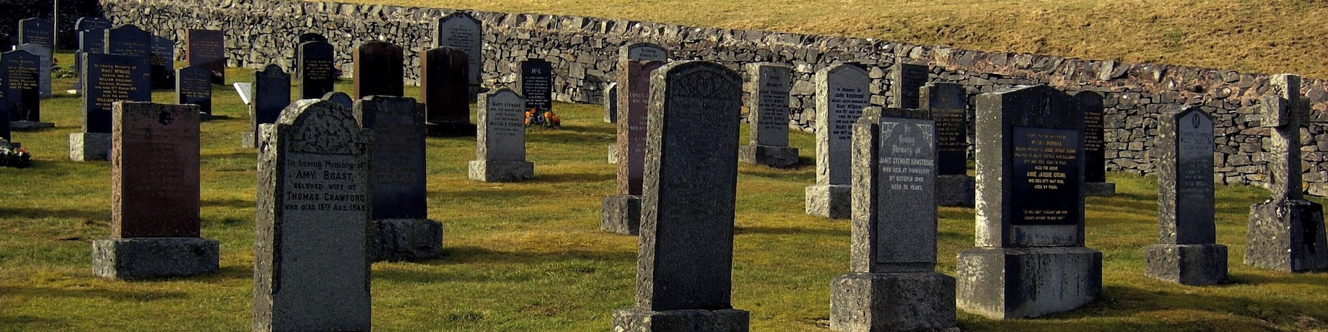 Cemetery near New Galloway A new cemetery near New Galloway.