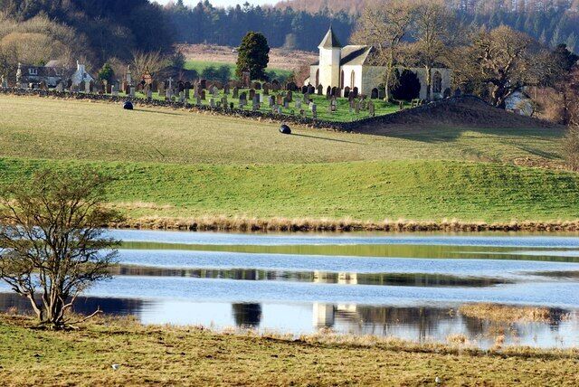 Small White Church at Bridgestone. Overlooking Loch Ken