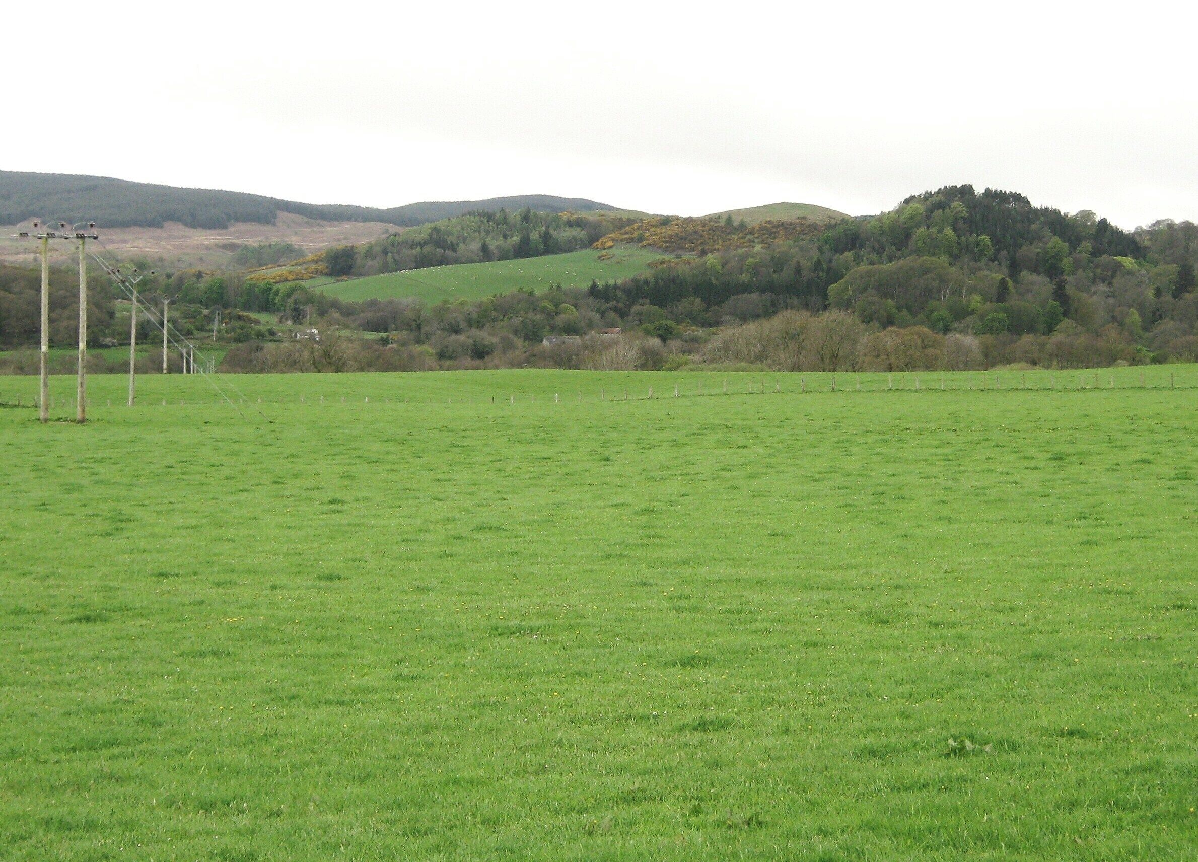 Site of a Roman fortlet, Girthon. This fortlet was only discovered in the late 1940's by aerial photography. It has been excavated and re-covered so there is nothing visible from ground level.
