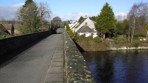 Bridge of Dee Looking at the village of Bridge of Dee from the Bridge over the River Dee where the name comes from.