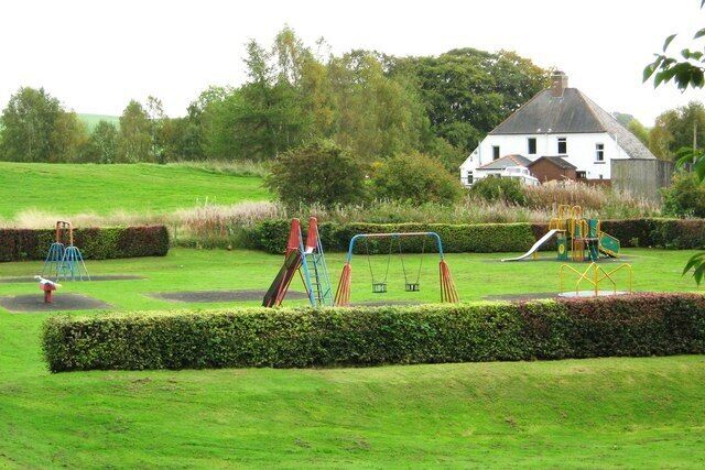 Children's play area, New Galloway This play area is in a small park at the north end of New Galloway.