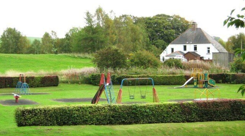 Children's play area, New Galloway This play area is in a small park at the north end of New Galloway.
