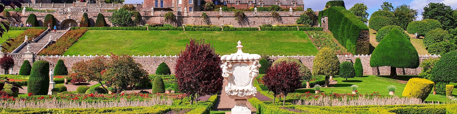 Drummond Castle and it's beautiful Gardens in Perthshire, Scotland.