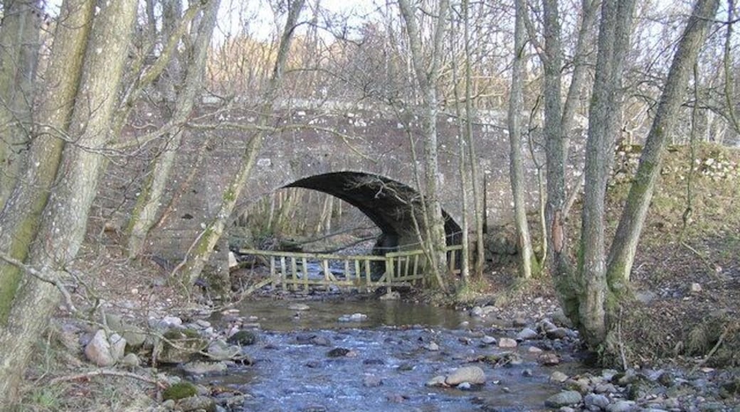 Keltie Bridge over Keltie Burn The south side of Keltie Bridge.