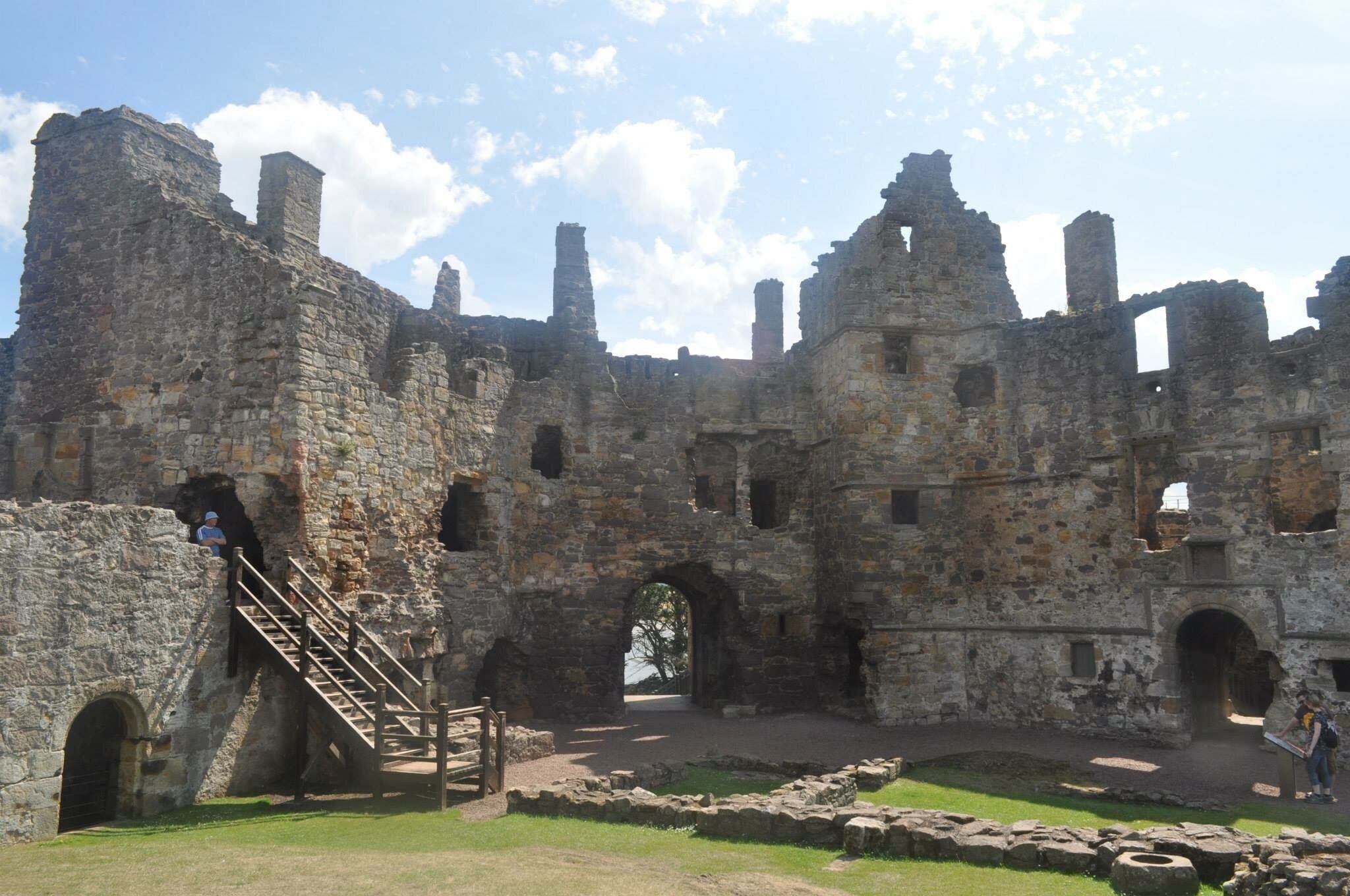Ruins of Dirleton Castle, Dirleton, East Lothian.