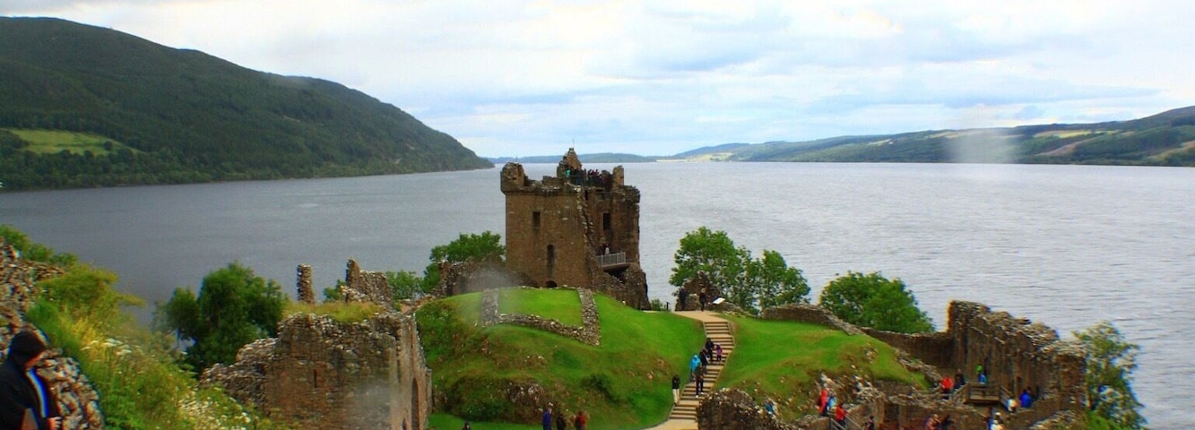 The Urquhart Castle sits besides Loch Ness... It was one of largest castles in Scotland... But destroyed so no one could control Loch Ness ....current remains date back to 12-13th century