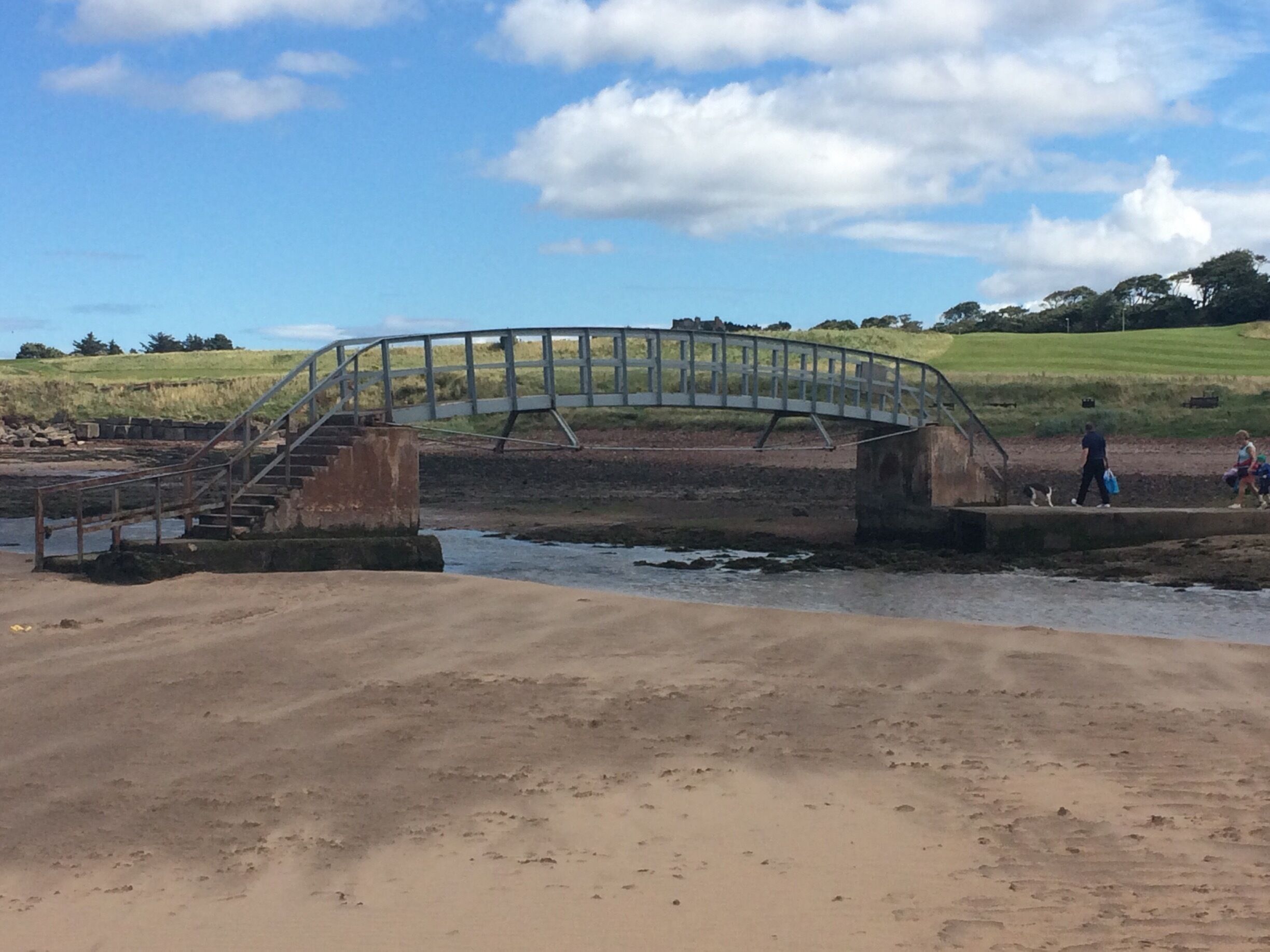 The bridge to nowhere - when the tide comes in this bridge would appear to go nowhere !