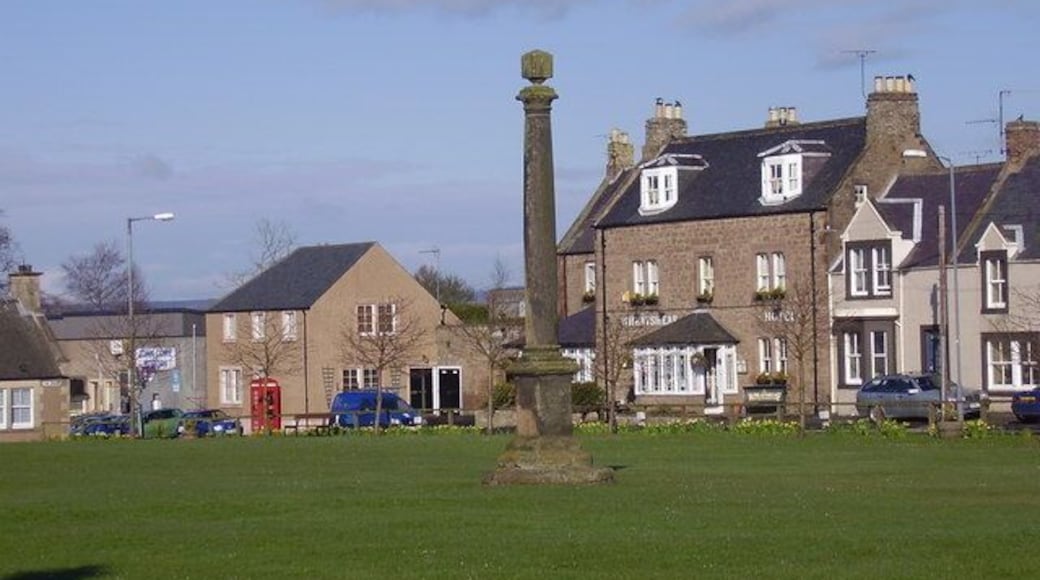 Swinton, Berwickshire The 18th Century Market Cross standing on the village green