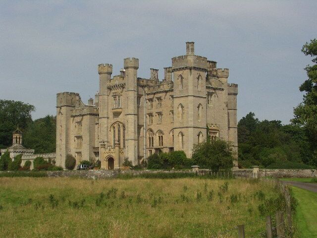 Duns Castle. The oldest part of the castle dates back to the 14th century, and most of what you see was built between 1818 and 1822. See the castle website http://www.dunscastle.co.uk/index.html