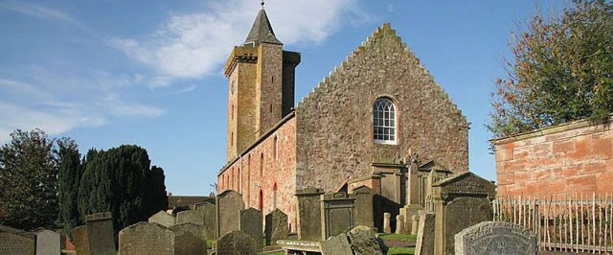 Greenlaw Parish Church Dates from 1675 but extended in 1712 to join the originally separate tower of 1696.