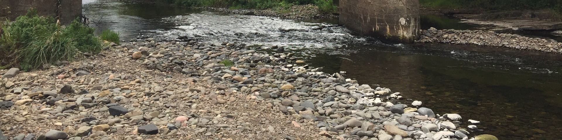 The Whiteadder river, which runs by Edrom Village in the Scottish boarders. It's a great place for the family to check out and have a picnic.