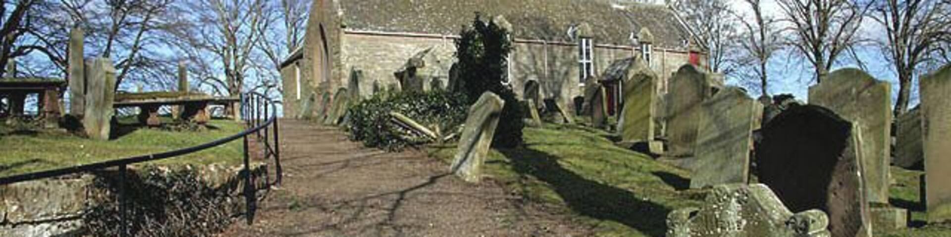 Swinton Kirk This 1729 kirk was extensively rebuilt on an earlier site of medieval fragments with later additions in 1782, 1837 and 1910. Although the first written record of a church on this site is in 1098, Christian worship has taken place in Swinton for over 1300 years. The bell, called Mary, is also known as the Flodden Bell, as it was rung in 1513 to sound the death of King James IV and many of his followers at the Battle of Flodden. The bell is inscribed:- MARIA EST NOMEN MEUM, 1499 (Mary is my name, 1499) (Source: Borders and Berwick, an Architectural Guide by Charles Alexander Strang and a Swinton Kirk information leaflet).
