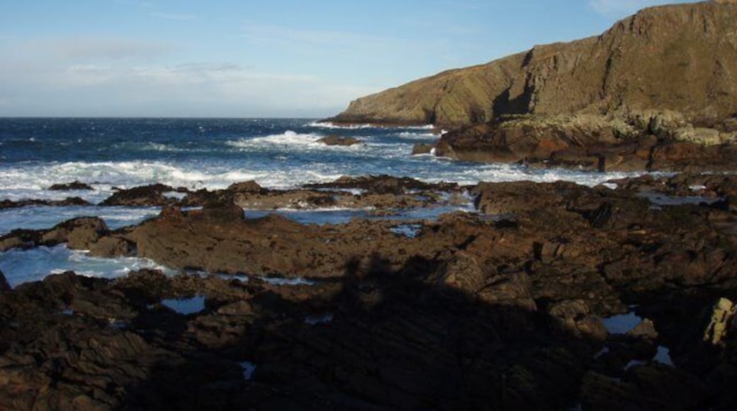 Coast below Farr Looking towards Farr point in the distance.