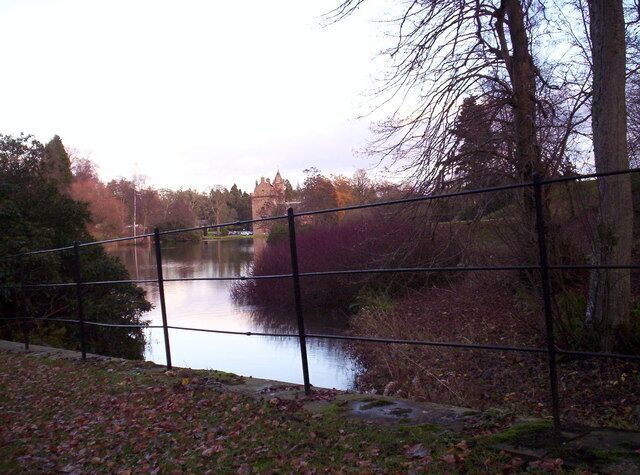 Looking Along the Lake Towards Guthrie Castle.