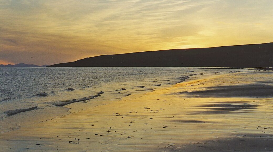 Sunset from Sands beach Late summer evenings here can be superb. The Outer Hebrides can be seen on the left.