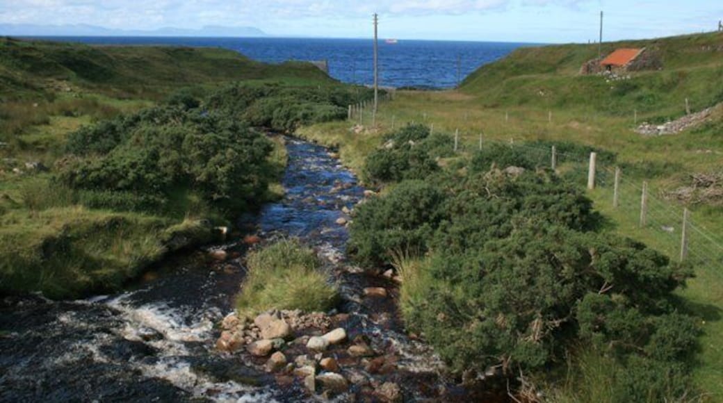 Allt Loch na Cloiche Gile Tumbling through the isolated crofting community of Melvaig.