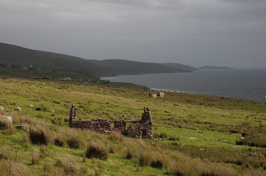 Grazing land to the north of Melvaig Gently sloping down towards the sea.