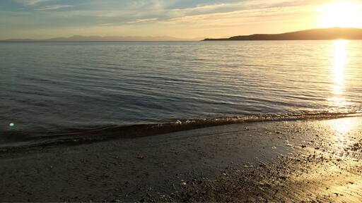 Sands Caravan and Camping park is only a few metres from the sea. This was a particularly stunning evening in September.