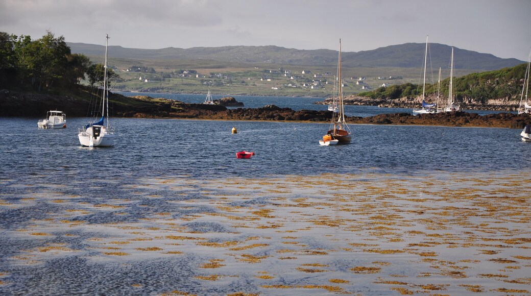 Gairloch, view of Dry Island from Badachro Inn