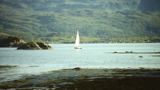 Glenborrodale Bay with Risga island on left. Telephoto