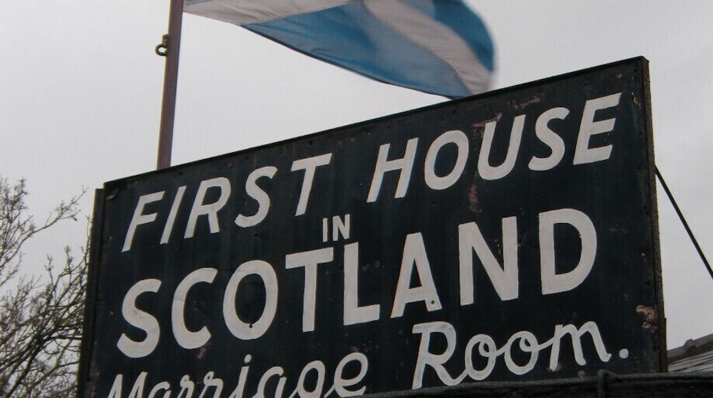 #TroveOn
The First House in Scotland is also the Last House as well. Located in Dumfries and Galloway in the South of Scotland became famous for runaway weddings. Young couples would come here to elope where their parents wouldn't object to their unions. A plaque on the outside of the building state that over 10000 weddings have taken place in the Marriage Room. Est 1830.